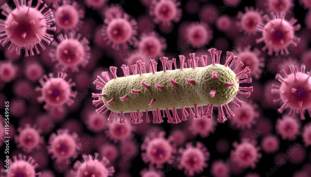 Fototapeta premium Visualizing Virus Structure, A Detailed Look