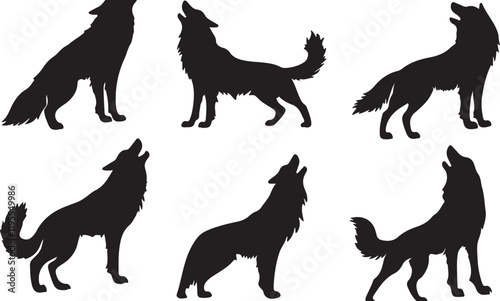 Whispering Wildlife: Enchanting Animal Silhouettes vector illustration |
