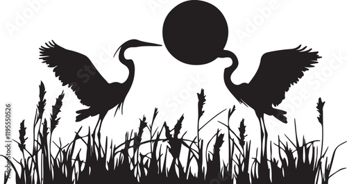 Whispering Wildlife: Enchanting Animal Silhouettes vector illustration |
