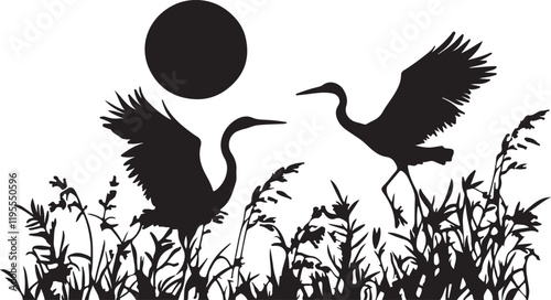 Whispering Wildlife: Enchanting Animal Silhouettes vector illustration |
