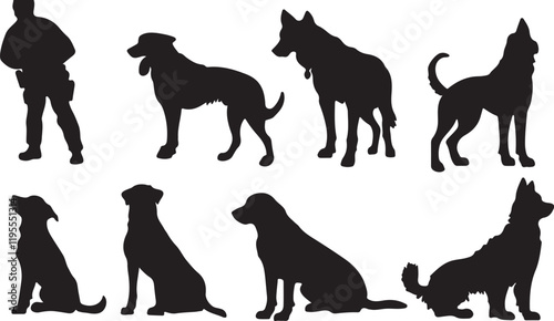 Whispering Wildlife: Enchanting Animal Silhouettes vector illustration |

