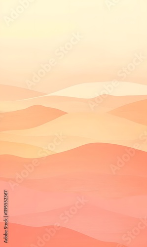 A serene desert sunset gradient of soft coral, warm apricot, and golden sand fading gently.