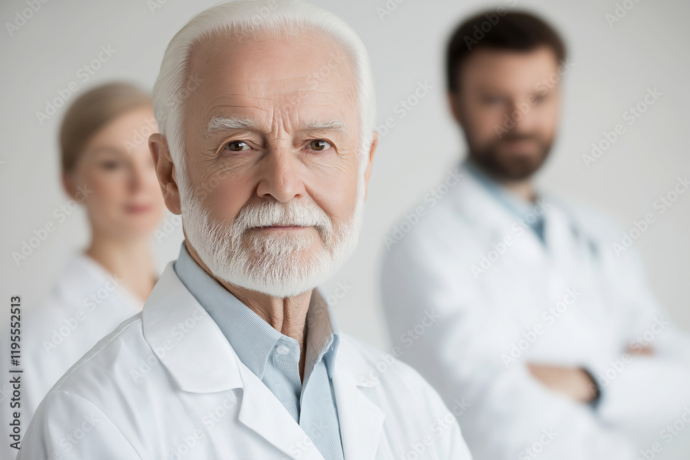 Medical professionals in lab coats convey trust and expertise in healthcare setting Medical professionals in lab coats convey trust and expertise in healthcare setting