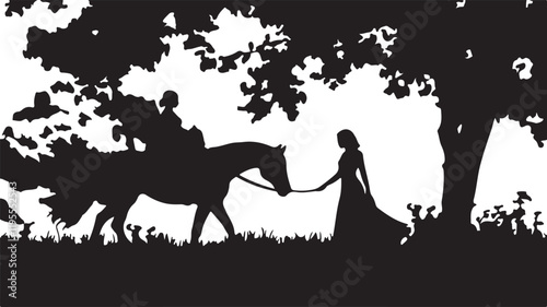 Whispering Wildlife: Enchanting Animal Silhouettes vector illustration |