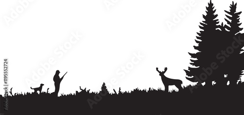 Whispering Wildlife: Enchanting Animal Silhouettes vector illustration |