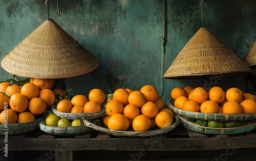 A oranges group of a tree photo