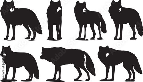 Whispering Wildlife: Enchanting Animal Silhouettes vector illustration |