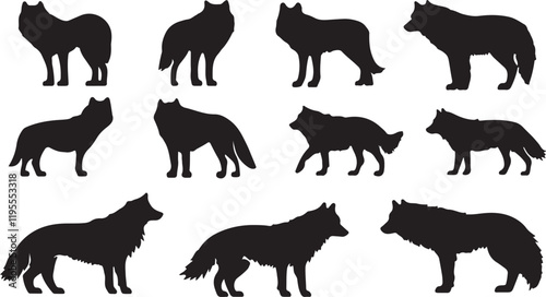 Whispering Wildlife: Enchanting Animal Silhouettes vector illustration |
