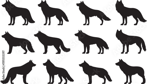 Whispering Wildlife: Enchanting Animal Silhouettes vector illustration |