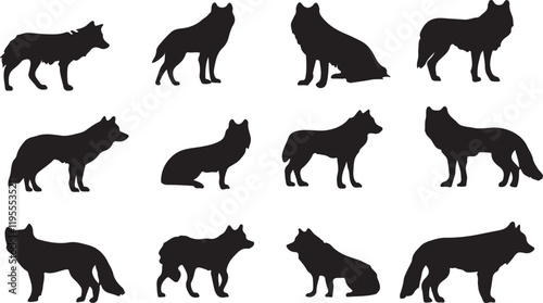 Whispering Wildlife: Enchanting Animal Silhouettes vector illustration |