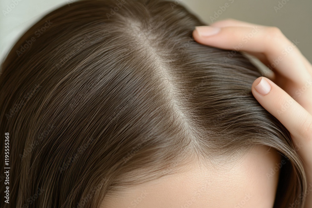 Young Woman Concerned About Hair Loss Post-COVID: Emphasizing Care for Thin Locks Amidst Health Challenges Young Woman Concerned About Hair Loss Post-COVID: Emphasizing Care for Thin Locks Amidst Health Challenges