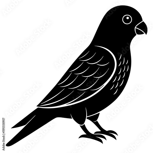 Love bird silhouette vector illustration