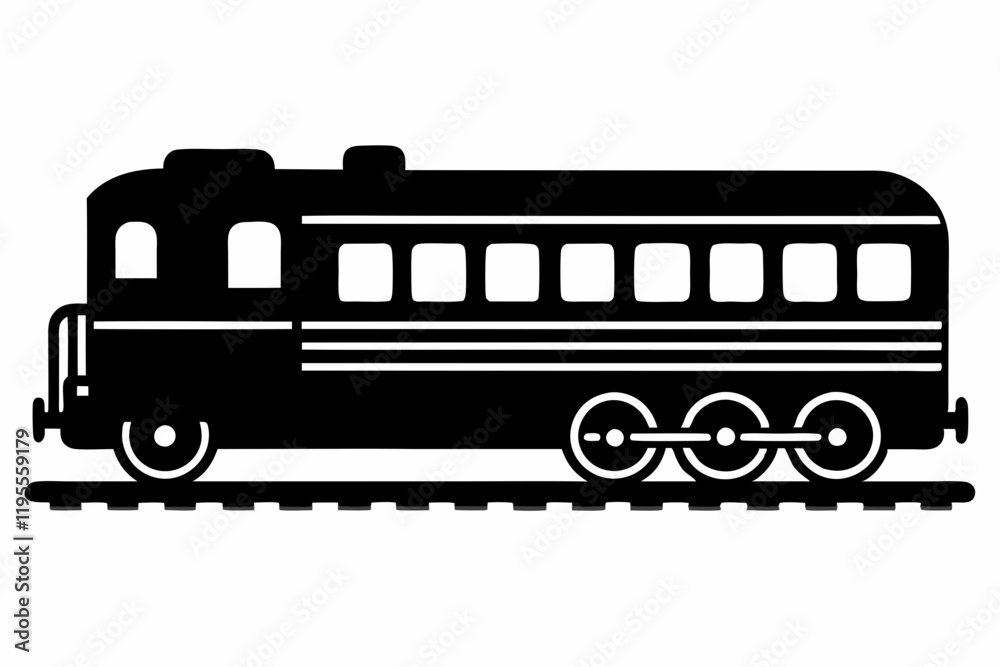 Elegant Train Line Art Vectors Elegant Train Line Art Vectors