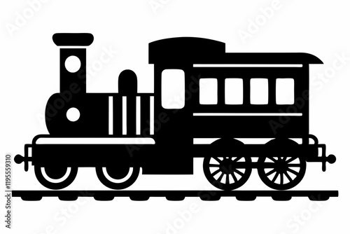 Elegant Train Line Art Vectors