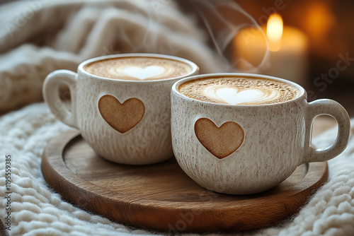 Love true love, starts with a cup of coffee. Romantic concept.