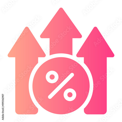 profit margin gradient icon