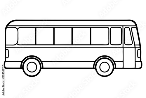 Elegant Bus Vector Sketch