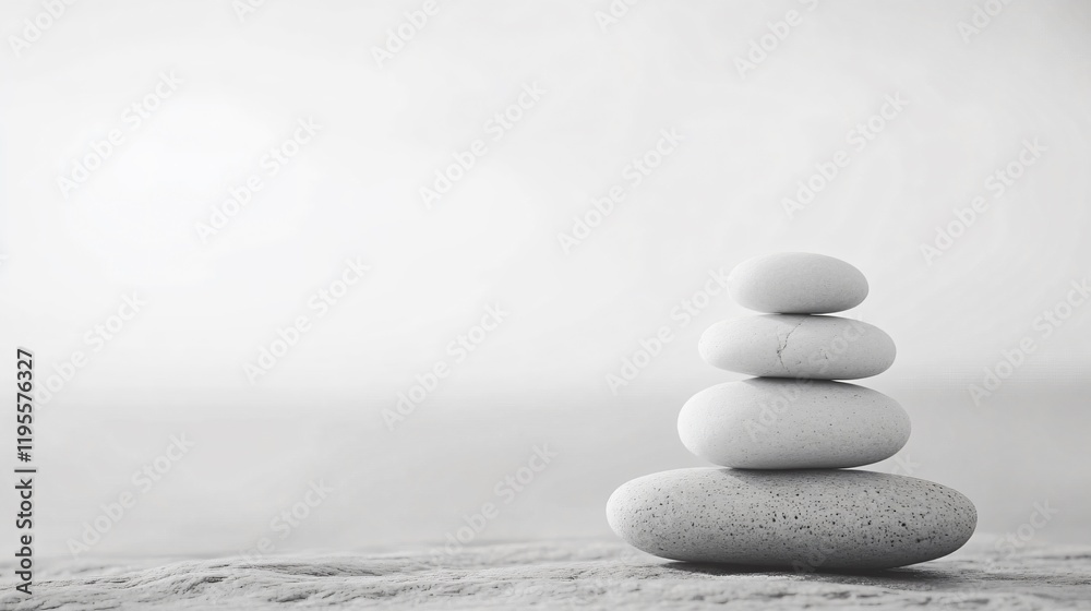 Serene Stacked Stones Zen Minimalist Photography Serene Stacked Stones Zen Minimalist Photography