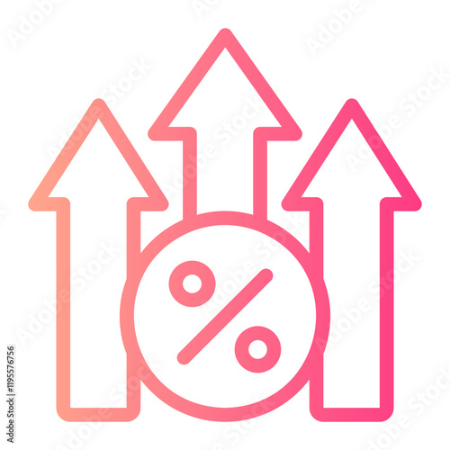 profit margin gradient icon