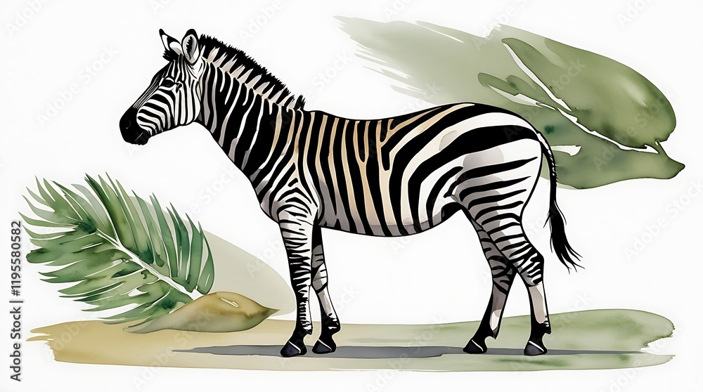 Obraz premium Zebra with background international zebra day 