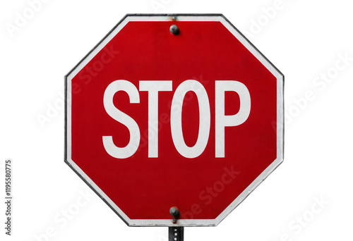 stop sign isolated on white
