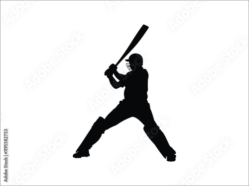 Baseball Batter Silhouette | Dynamic Sports Pose Artwork