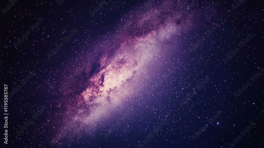 Fototapeta premium Stunning Purple Nebula Space Background Galaxy Stars