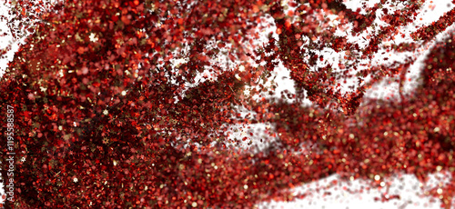 Sparkling red and gold conf...