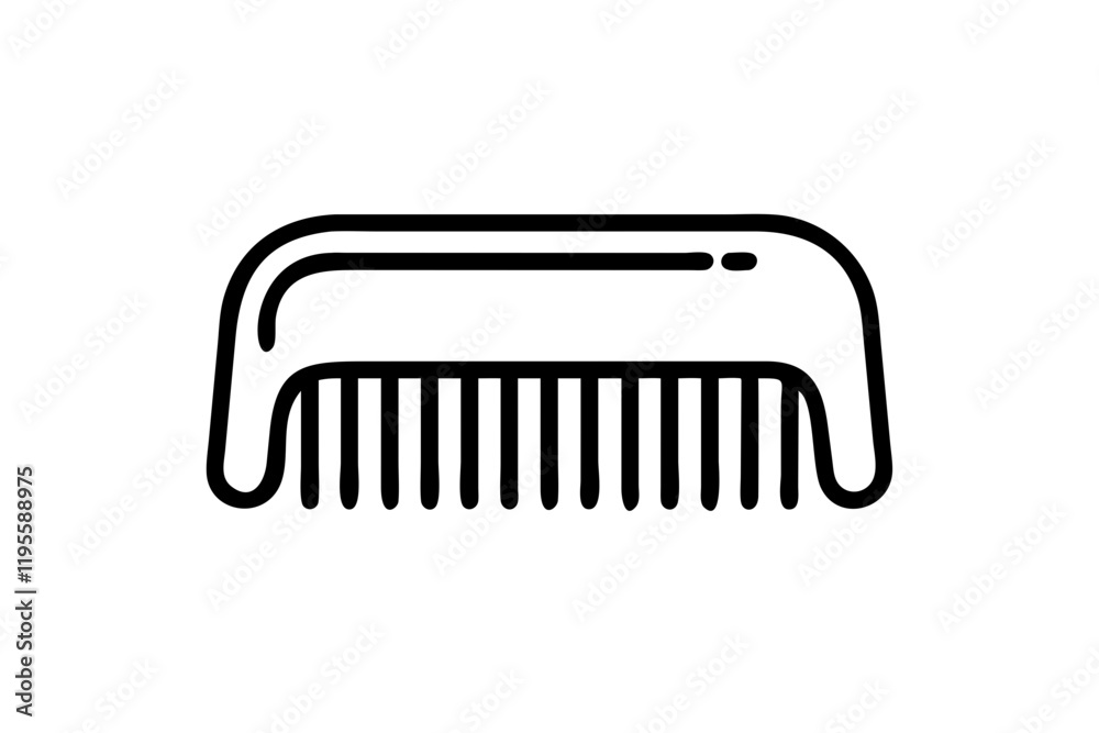 Pet Comb Silhouette Icon for Pet Care Pet Comb Silhouette Icon for Pet Care