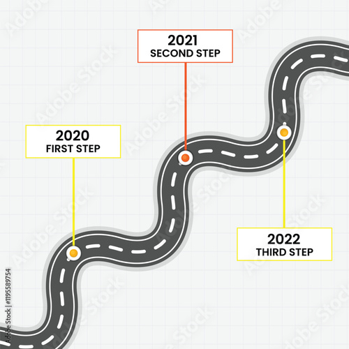 Business road map timeline infographic