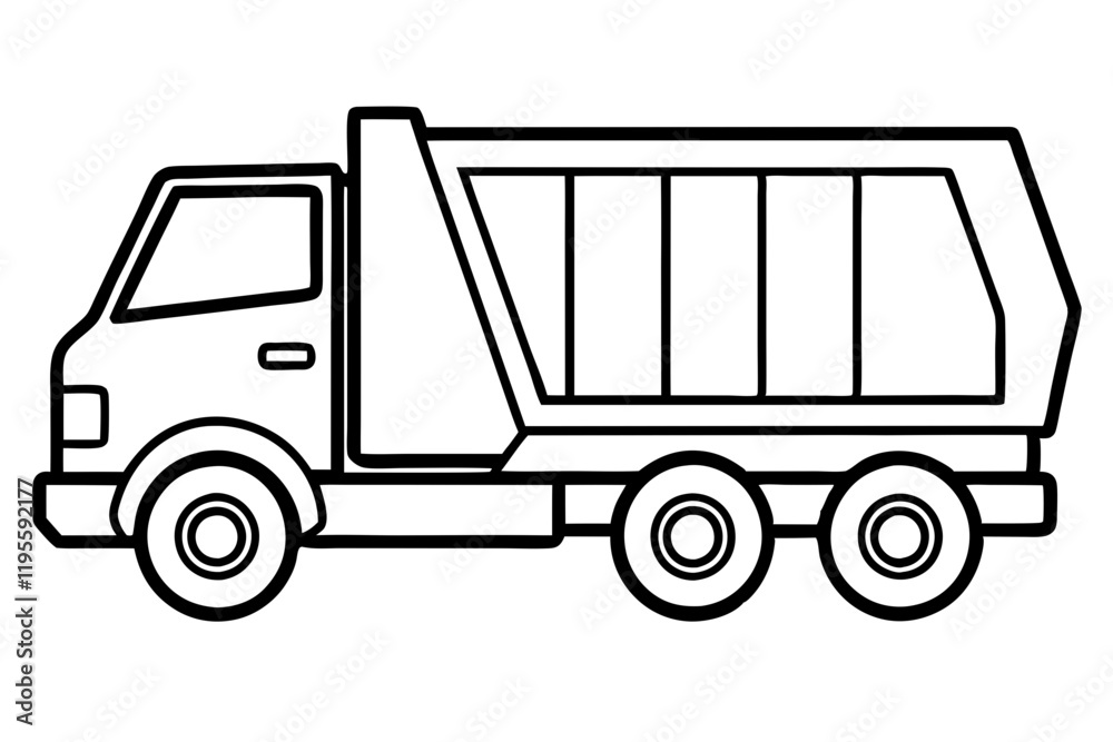Detailed Vector Garbage Truck Illustration Detailed Vector Garbage Truck Illustration