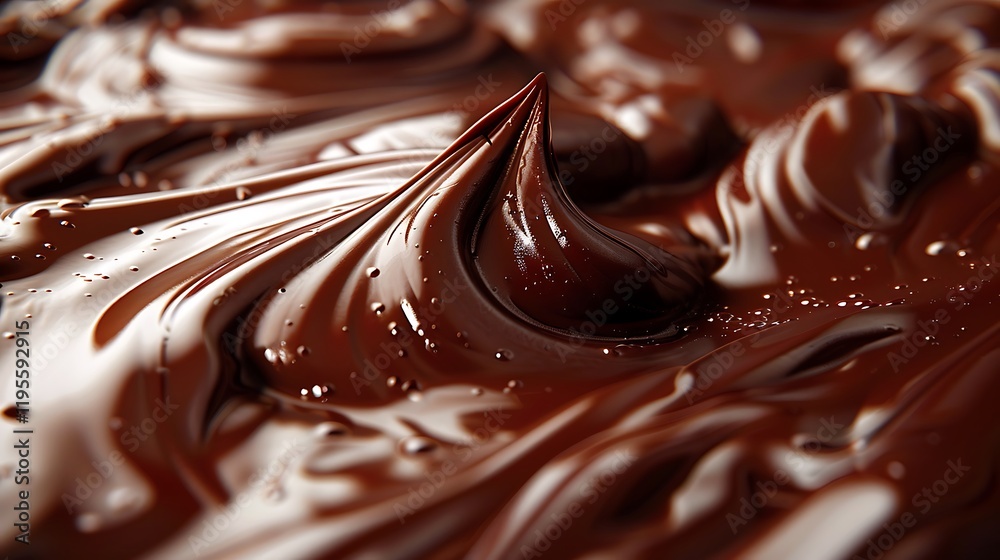 Melted Chocolate Background with Smooth Brown Liquid Texture Melted Chocolate Background with Smooth Brown Liquid Texture