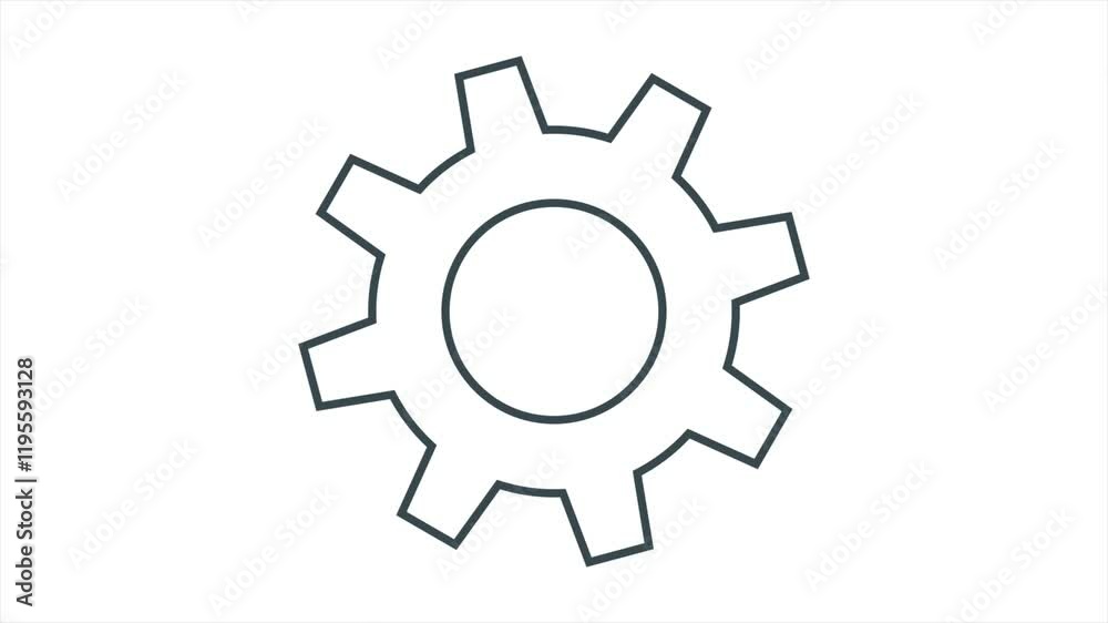 Animated Stroke Business Icon and Isolated on White Background Animated Stroke Business Icon and Isolated on White Background