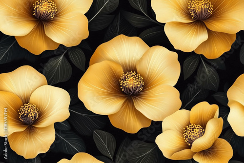 Brown Floral Background