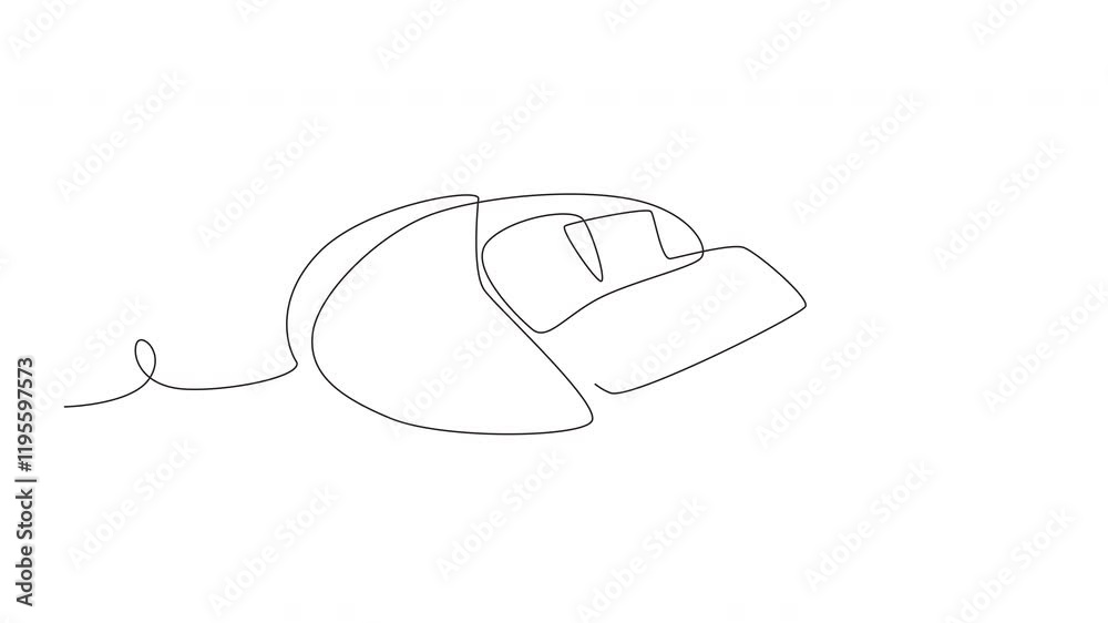 Animated beef rendang concept one-line drawing Animated beef rendang concept one-line drawing
