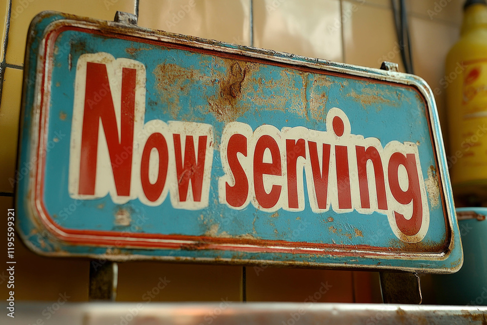 Now Serving Sign Now Serving Sign