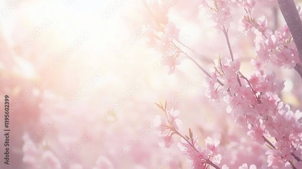 Soft Pink Cherry Blossoms Spring Floral Background Soft Pink Cherry Blossoms Spring Floral Background
