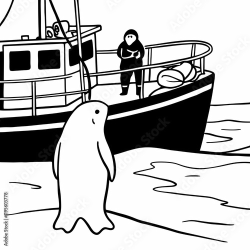 fishing in the sea