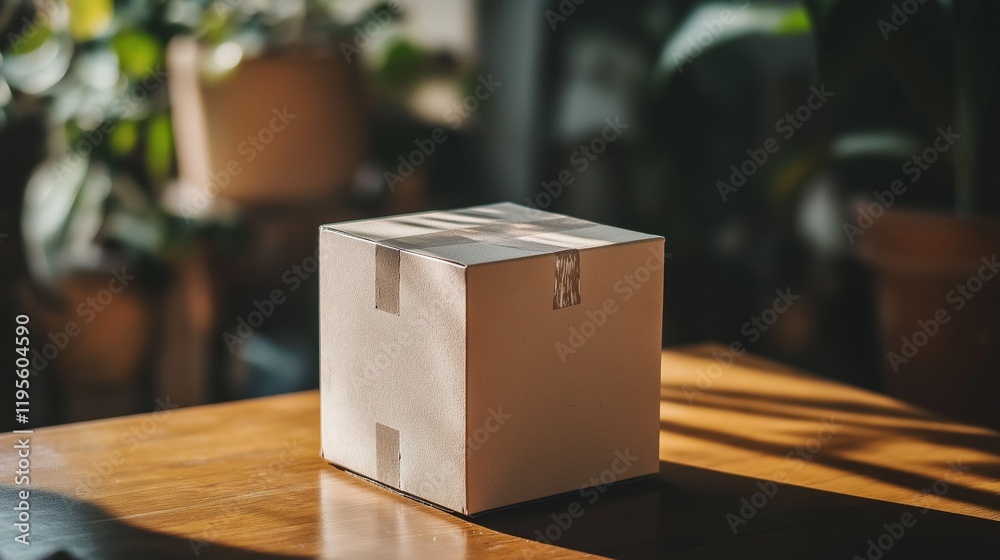 small, sturdy box with a minimalistic design, showcasing its ease of use and quick packing small, sturdy box with a minimalistic design, showcasing its ease of use and quick packing