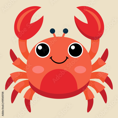 crab cartoon isolated on white