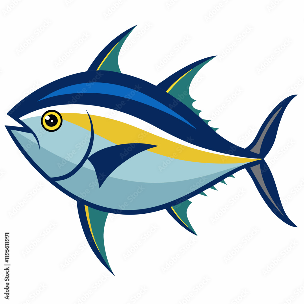 Obraz premium fish on blue