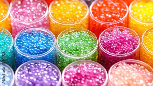 Colorful Assortment of Gel Beads for Creative Crafts and Sensory Play photo