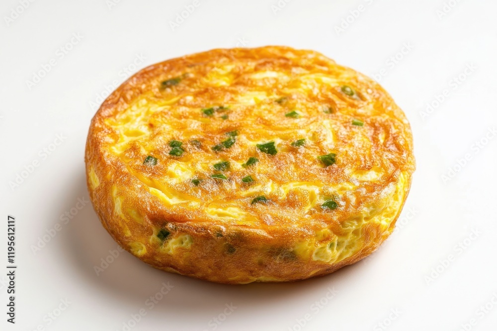 Round Egg Omelette with Green Onions Round Egg Omelette with Green Onions