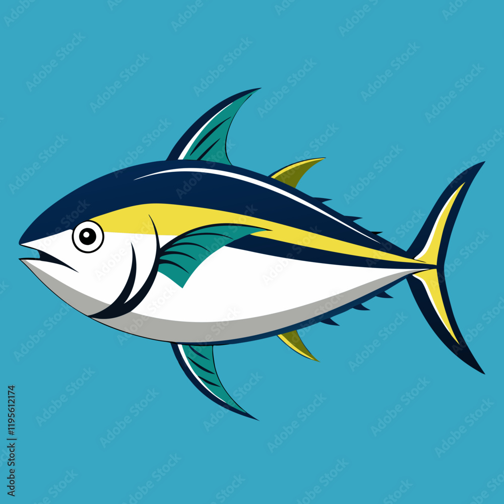 Obraz premium fish on a blue background