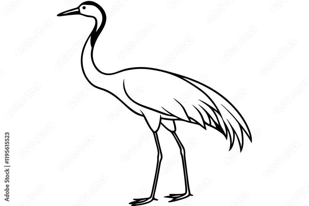 Naklejka premium Crane Silhouette Vector