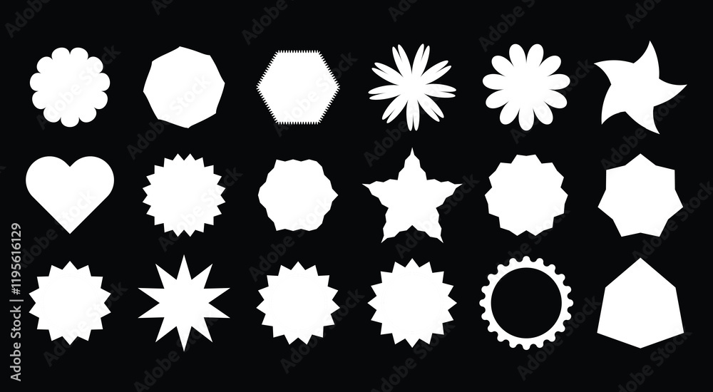 Decorative star and shape collection Decorative star and shape collection