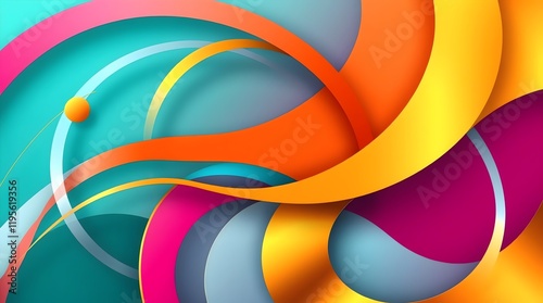 Professional Abstract Art with Flowing Geometric Patterns