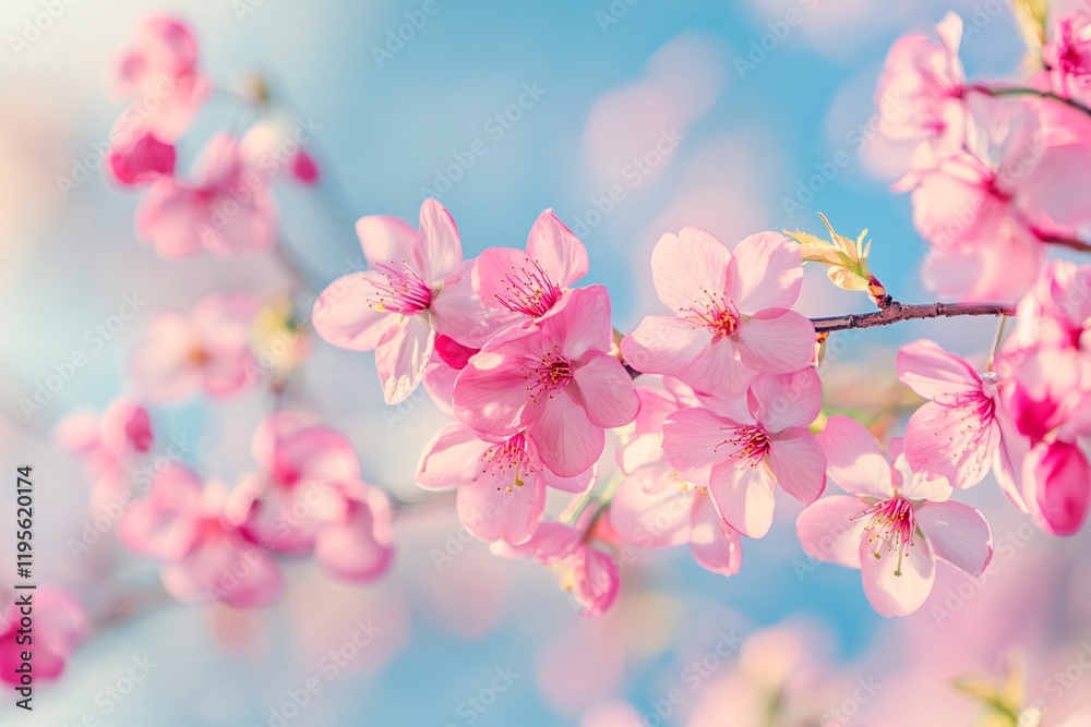 Cherry blossoms blooming on a sunny spring day Cherry blossoms blooming on a sunny spring day