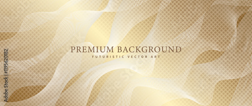 Elegant background design with gold line pattern. Premium abstract vector illustration for invitation, flyer, cover design, luxe invite, business banner, prestigious voucher.