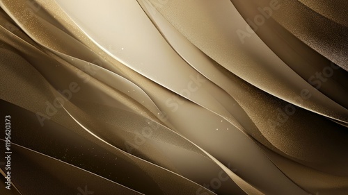 abstract design with smooth diagonally flowing layers in shades of mocha mousse brown beige,fluid silky overlapping texture, tiny golden glitter. elegant background for websites or presentations.